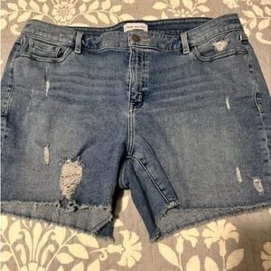 Lane Bryant Blue Distressed Jean Shorts